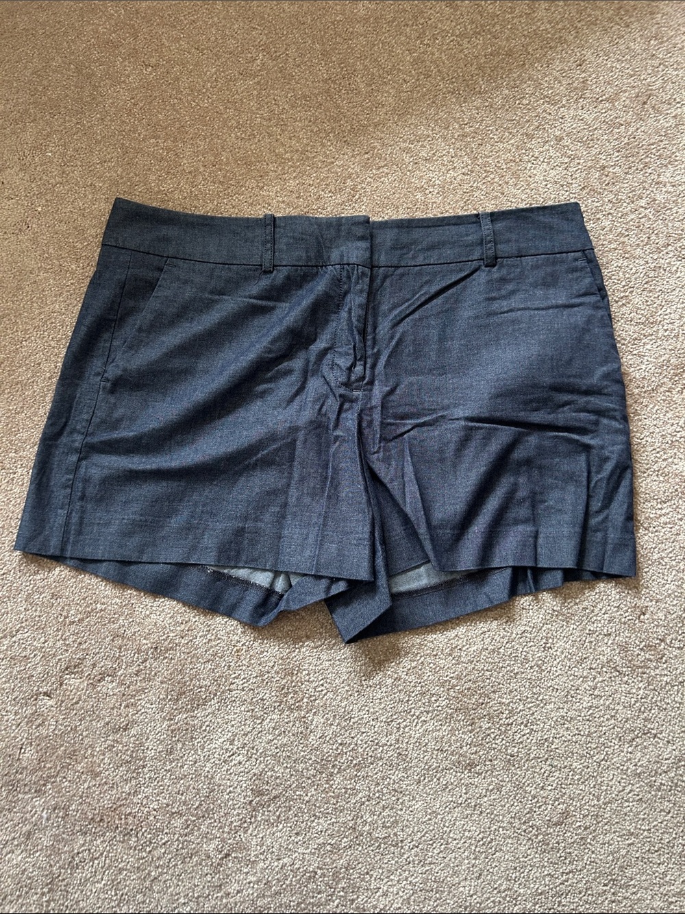 Ann Taylor Factory Tailored Shorts Size 12 Dark Indigo Blue